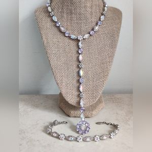 Swarovski Crystals Sautoir necklace and matching bracelet Creations Georgianni